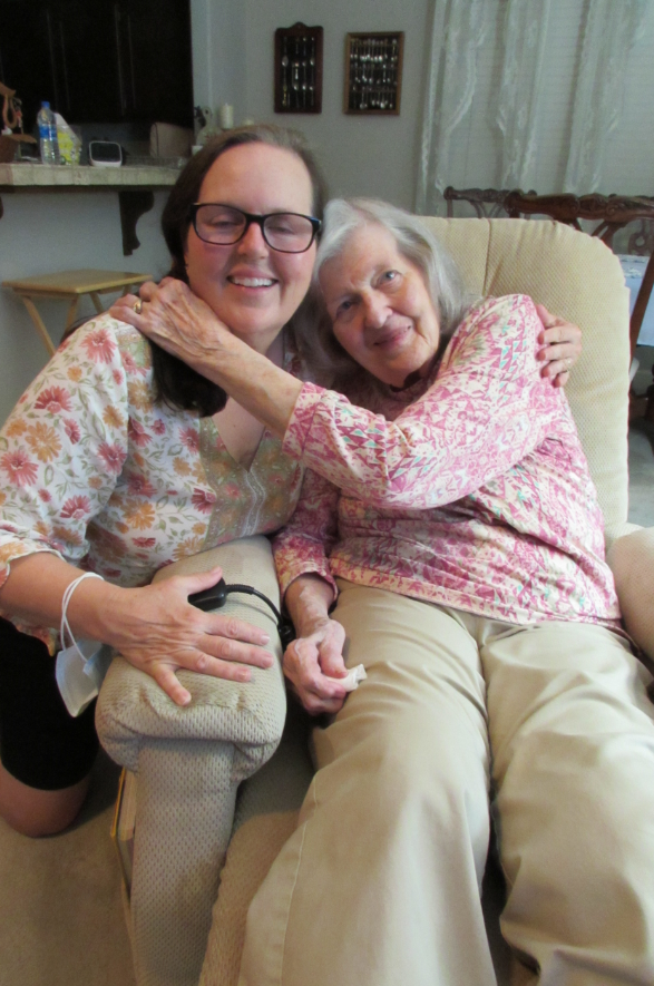 image of patty and her mother, embracing