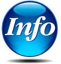 Blue circle with "Info" in white