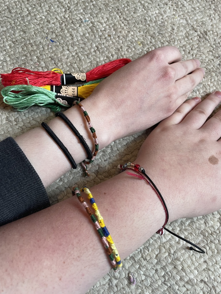 two examples of bracelets on wrists