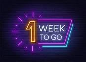 "1 week to go" in florescent lights